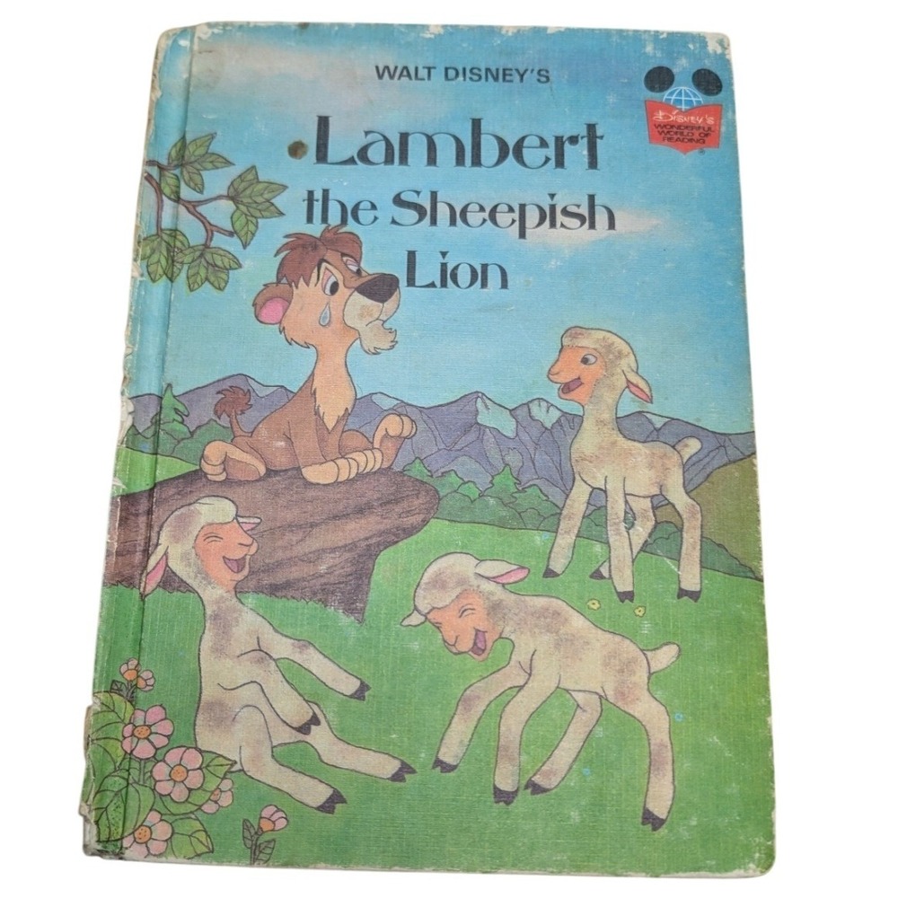 Vintage Walt Disney Lambert the Sheepish Lion Scholastic Book Kids Retro Disney